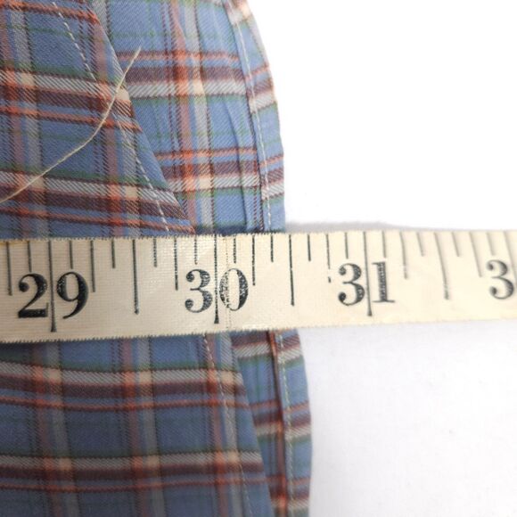Ralph Lauren Mens Large Blue Plaid Classic Fit Long Sleeve Button Down Shirt - Picture 7 of 8